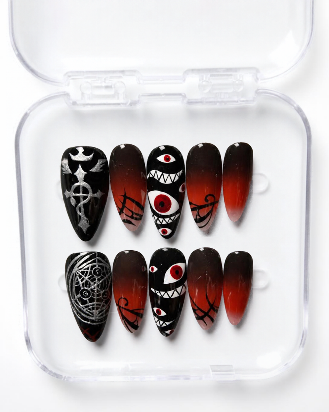 The Disgraced One press-on nails