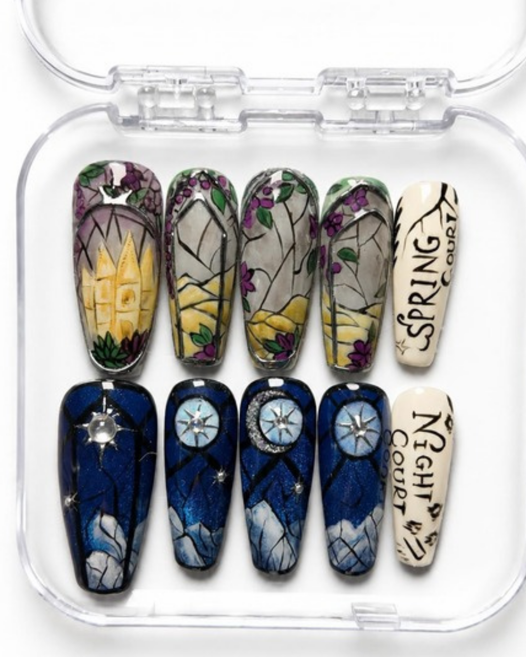 Sun or Stars press-on nails