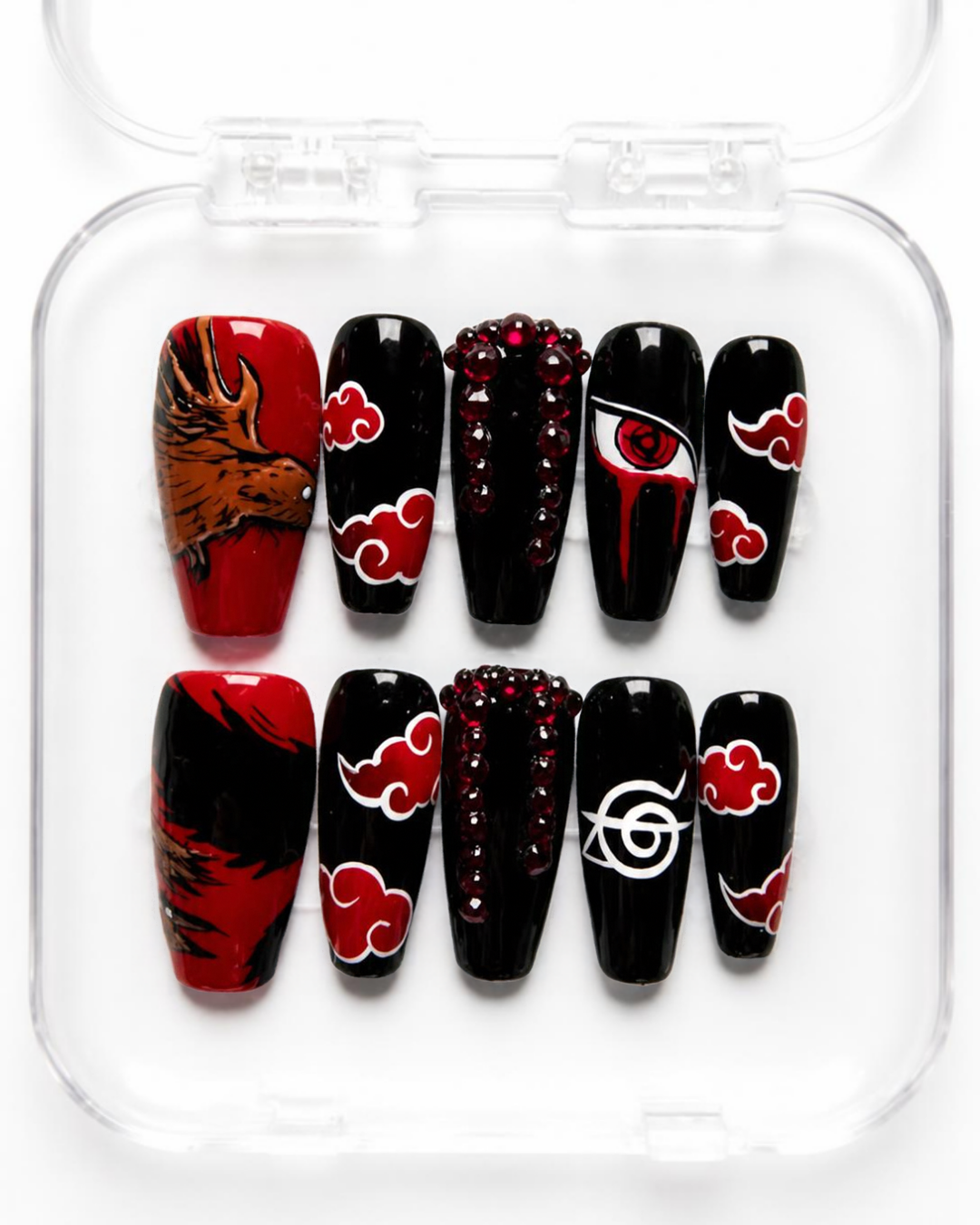 Kitsune - Nine Tails press-on nails
